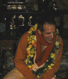 Sacinandana Swami beim Vortrag
